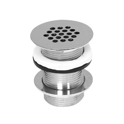 Immagine di PILETTA LAVABO OTTONE CROMATO WIRQUIN, ALTEZZA 75 MM, CON GRIGLIA, SENZA TROPPO PIENO