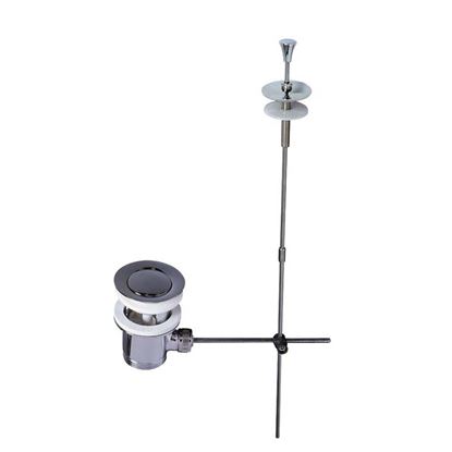 Immagine di PILETTA LAVABO WIRQUIN, CON ASTA, OTTONE CROMATO, 1"1/4