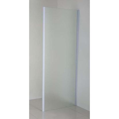 Immagine di LATO FISSO PER PORTE, PROFILO CROMO, CRISTALLO ACIDATO, SPESSORE 6 MM, 80X195 CM