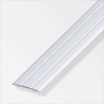 Immagine di PROFILO DI RACCORDO AUTOADESIVO, 37X2,5 MM, 1,0 MT, ALLUMINIO ARGENTO