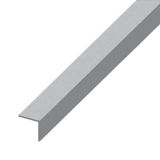 Immagine di ANGOLARE ALLUMINIO INOX SPAZZOLATO, 25X25 MM, 1,0 MT