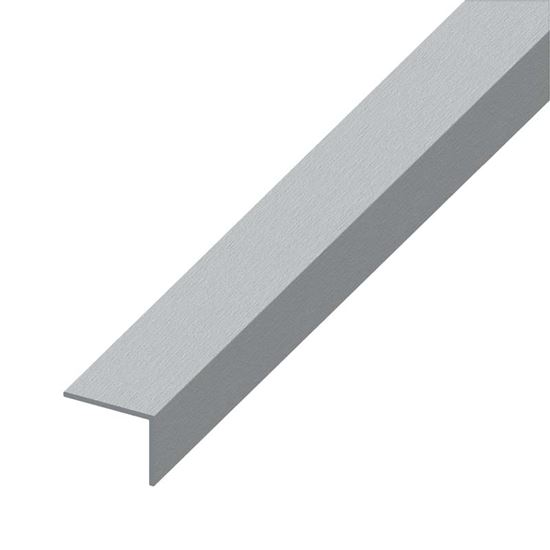 Immagine di ANGOLARE ALLUMINIO INOX SPAZZOLATO, 20X10 MM, 1,0 MT