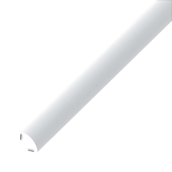 Immagine di PROFILO A QUADRANTE AUTOADESIVO 14 MM, PVC BIANCO, 2,5 MT