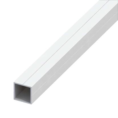 Immagine di TUBO QUADRATO, PVC, COLORE BIANCO, 2,5 MT, 23,5 MM