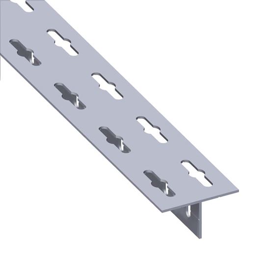 Immagine di PROFILO A T, PERFORATO 35,5 MM, ALLUMINIO NATURALE, 1 MT