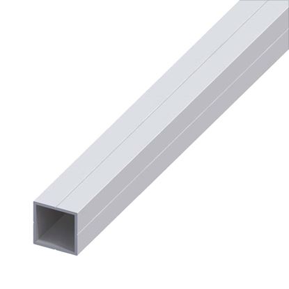 Immagine di TUBO QUADRATO, ALLUMINIO ANODIZZATO ARGENTO, 23,5X1,5 MM, 2,5 MT