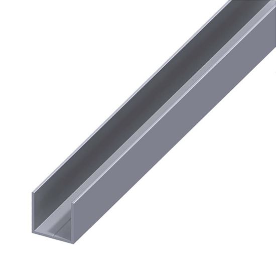 Immagine di PROFILO A U QUADRATO, ALLUMINIO NATURALE, 29,5X2,4 MM, 1 MT