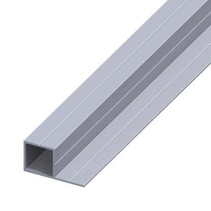 Immagine di TUBO QUADRATO, ALLUMINIO NATURALE, 1,00 MT, 19,5X37MM