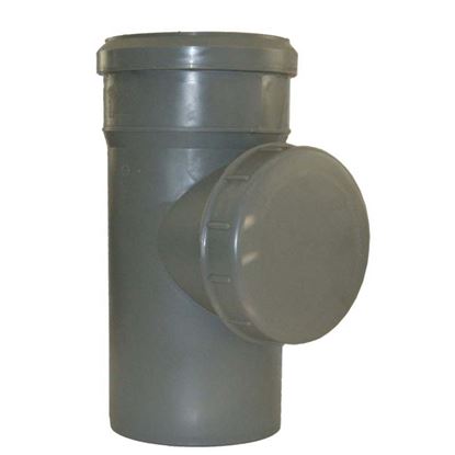 Immagine di RACCORDO ISPEZIONE HTRE, IN POLIPROPILENE, CON TAPPO, Ø 110 MM