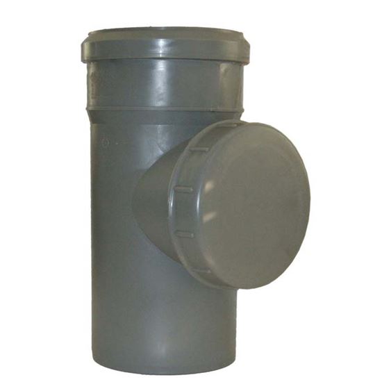 Immagine di RACCORDO ISPEZIONE HTRE, IN POLIPROPILENE, CON TAPPO, Ø 110 MM