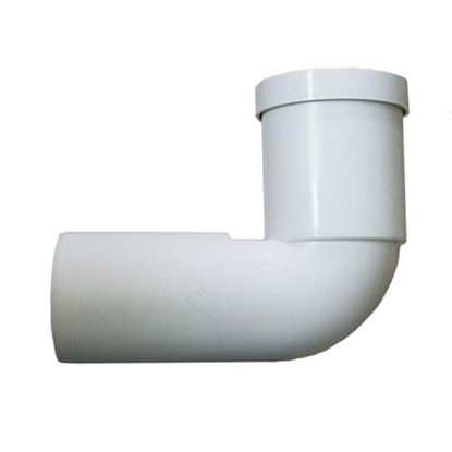 Immagine di CURVA PER WC PROLUNGATA HTSB, COLORE BIANCO, CON GUARNIZIONE E TAPPO, Ø 110X230 MM