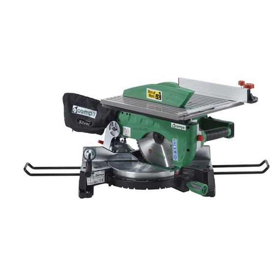 Immagine di TRONCATRICE COMPA 1800 W, SILVER G250, CON PIANO SEGA, DISCO Ø 250 MM, GUIDA LASER, TAGLIO A 90°/135X70 MM