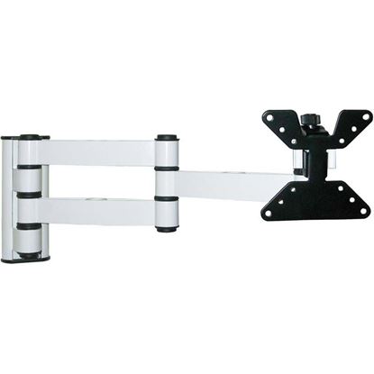 Immagine di SUPPORTO 2 SNODI INCLINABILE, DA 10" A 26", PER TV LCD, ATTACCO VESA 75/100 MM, PORTATA MASSIMA 20 KG, COLORE BIANCO