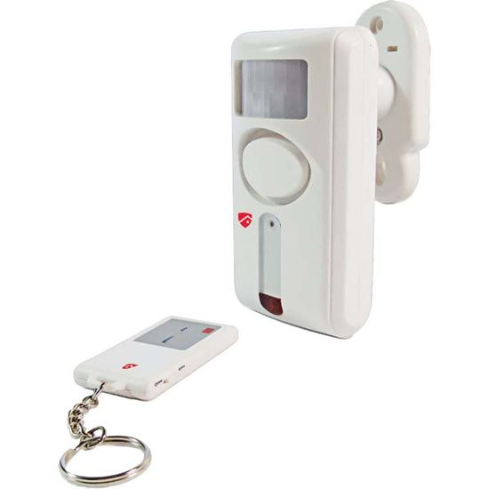 Immagine di ALLARME DI MOVIMENTO, AD INFRAROSSI, ATTIVAZIONE E DISATTIVAZIONE TRAMITE TELECOMANDO, PORTATA 6 MT, 2 FUNZIONI SUONERIA