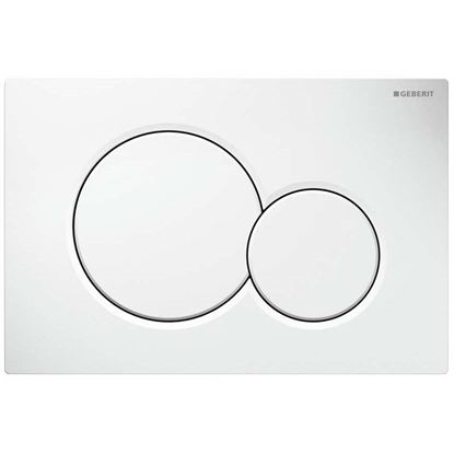 Immagine di PLACCA SIGMA 01 BIANCA 2 TASTI GEBERIT