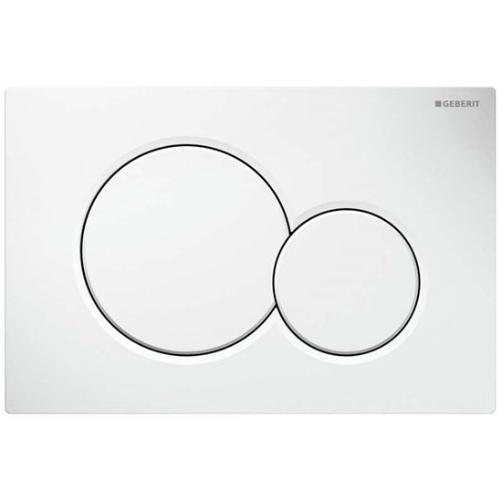 Immagine di PLACCA SIGMA 01 BIANCA 2 TASTI GEBERIT