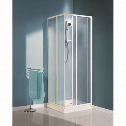 Immagine di BOX DOCCIA ARTICO, PROFILO BIANCO, ACRILICO, 68-79/78-89 CM