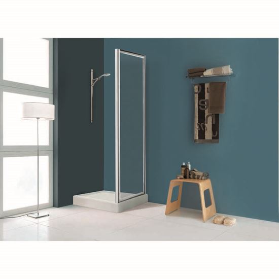 Immagine di LATO FISSO LEVANTE, PROFILO BIANCO, CRISTALLO STAMPATO 3 MM, 69/73 CM