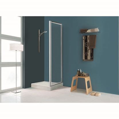 Immagine di LATO FISSO LEVANTE, PROFILO BIANCO, CRISTALLO STAMPATO 3 MM, 85/89 CM