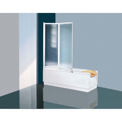 Immagine di PASCA VASCA CAYMAN, 2 ANTE PIEGHEVOLI, PROFILO BIANCO, ACRILICO,  125X135 CM