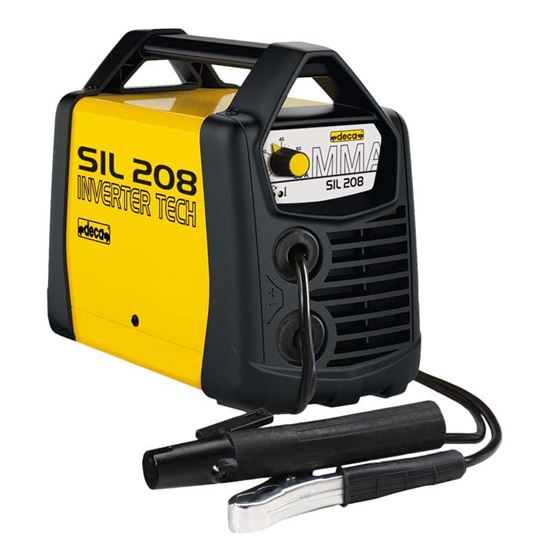Immagine di SALDATRICE DECA, SIL 208, AD INVERTER 1,5 KW-10/80 A, PER SALDATURA AD ELETTRODO IN CORRENTE CONTINUA, CON ACCESSORI
