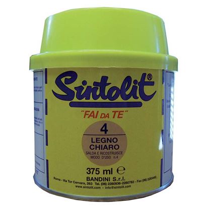 Immagine di STUCCO, SINTOLIT, PER LEGNO, 0,375 LT, COLORE LEGNO CHIARO