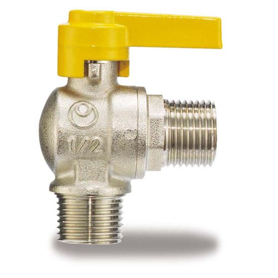 Immagine di RUBINETTO GAS, IVR, SQUADRO MM 1/2"X1/2"