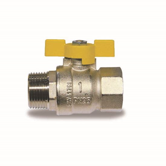 Immagine di VALVOLA A SFERA, IVR, GAS, FARFALLA, MF 3/4"