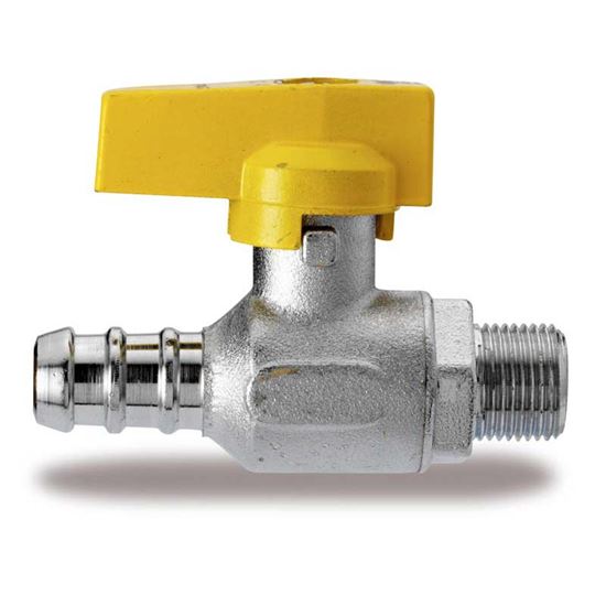 Immagine di RUBINETTO GAS, IVR, DIRITTO, CON PORTAGOMMA, M 1/2"X8 MM, GPL