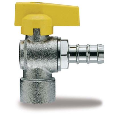 Immagine di RUBINETTO GAS, IVR, SQUADRO, CON PORTAGOMMA, F 1/2"X8 MM, GPL