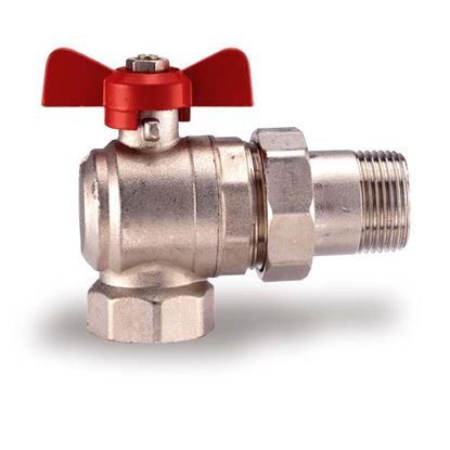 Immagine di VALVOLA SFERA, IVR, ANGOLO, CON BOCCHETTONE, 1/2"