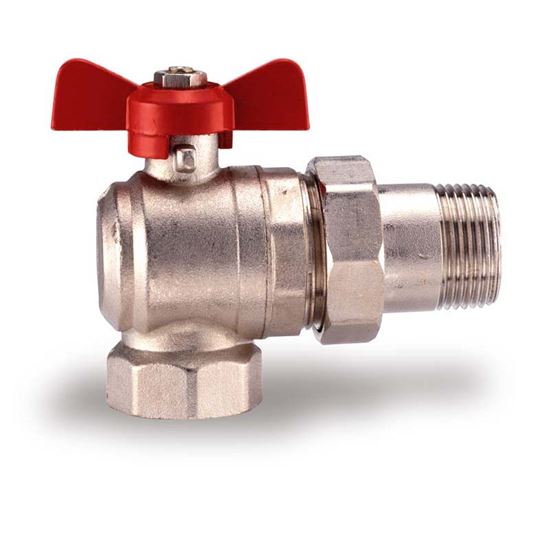 Immagine di VALVOLA SFERA, IVR, ANGOLO, CON BOCCHETTONE, 1/2"
