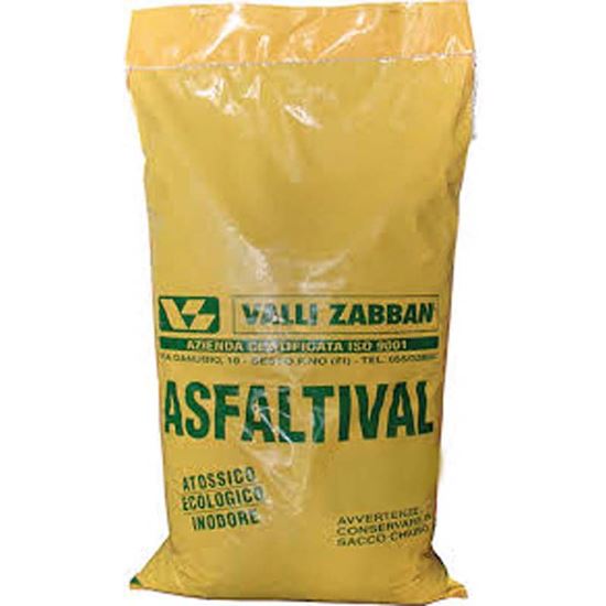 Immagine di ASFALTIVAL VALLI ZABBAN, CONGLOMERATO BITUMINOSO A FREDDO, SATURAZIONE BUCHE, CHIUSURA SCAVI, 25 KG