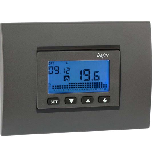 Immagine di CRONOTERMOSTATO DIGITALE, SETTIMANALE, DA INCASSO, 3 POSTI, A BATTERIA