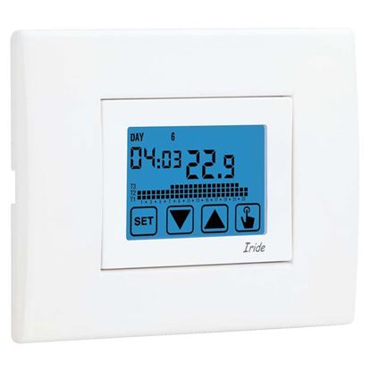 Immagine di CRONOTERMOSTATO TOUCH SCREEN, INCASSO 3 POSTI, A BATTERIA