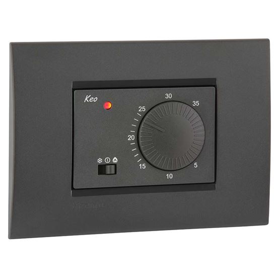 Immagine di TERMOSTATO ELETTRONICO, ANALOGICO, DA INCASSO, 3 POSTI, A BATTERIE