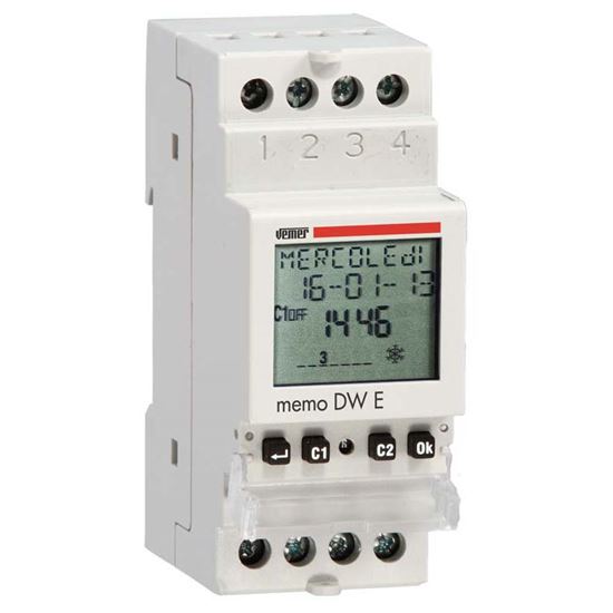 Immagine di OROLOGIO MODULARE DIGITALE, SETTIMANALE, 2 MODULI, ALIMENTAZIONE 230 V