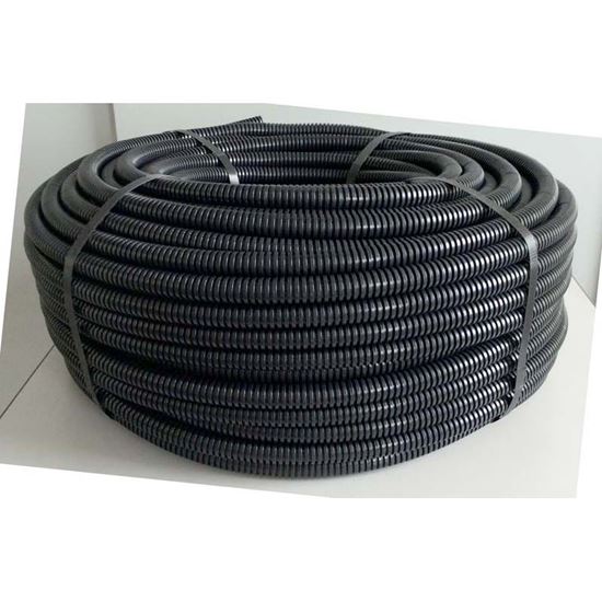 Immagine di TUBO CORRUGATO, COLORE NERO, SENZA TIRAFILO, BOBINA 25 MT, Ø 16 MM