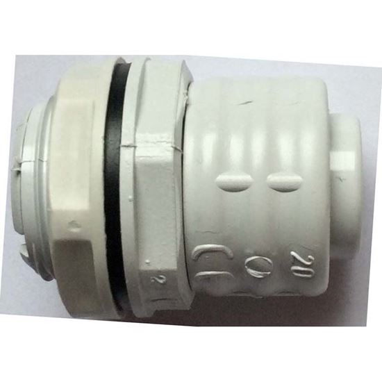 Immagine di RACCORDO GUAINA CASSETTA, ANELLO GIREVOLE DIRITTO, COLORE GRIGIO, CON ANELLO DI TENUTA PER GUAINA, Ø 25 MM