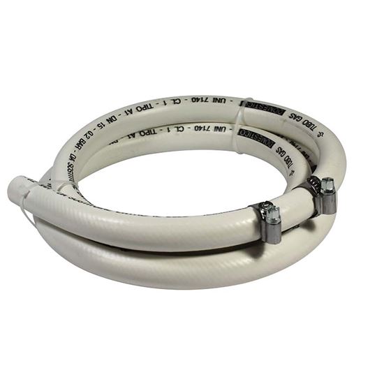 Immagine di TUBO GOMMA GAS, CON FASCETTE, GPL, 1,50 MT