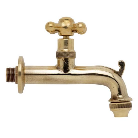 Immagine di RUBINETTO MORELLI, PLENTY, IN OTTONE, PER FONTANA, ATTACCO 1/2" M - 3/8" F, LUNGHEZZA 15 CM, ALTEZZA 13 CM