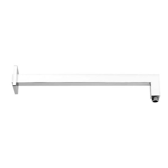 Immagine di BRACCIO DOCCIA QUADRO, CON ATTACCHI G 1/2", COMPLETO DI ROSONE