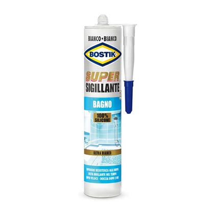 Immagine di SIGILLANTE BOSTIK SUPER SIGILLANTE BAGNO, PER SIGILLATURE SOGGETTE A MUFFE E INGIALLIMENTO, 300 ML