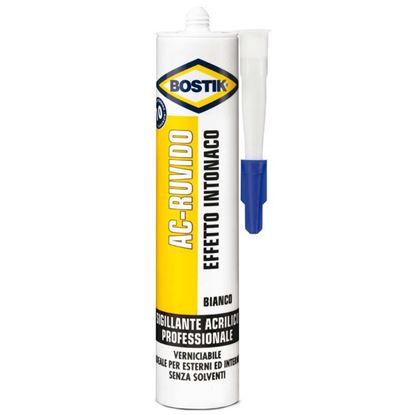 Immagine di SIGILLANTE BOSTIK AC RUVIDO, PER SIGILLARE CREPE, GIUNTI, FESSURE, COLORE BIANCO, 300 ML