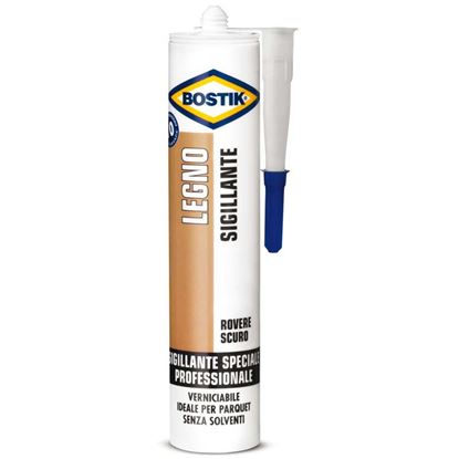 Immagine di SIGILLANTE BOSTIK LEGNO, PER INTERNO ED ESTERNO, 300 ML, COLORE ROVERE SCURO