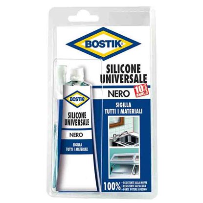 Immagine di SILICONE BOSTIK SIL-UNIVERSALE, RESISTENTE ALLE MUFFE E AI DETERSIVI, 280 ML, COLORE NERO