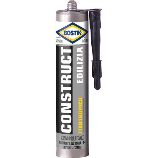 Immagine di ADESIVO BOSTIK CONSTRUCT EDILIZIA, X INCOLLAGGI STRUTTURALI IN EDILIZIA, CARPENTERIA, FALEGNAM., NAUTICA, TRASP., 340 GR