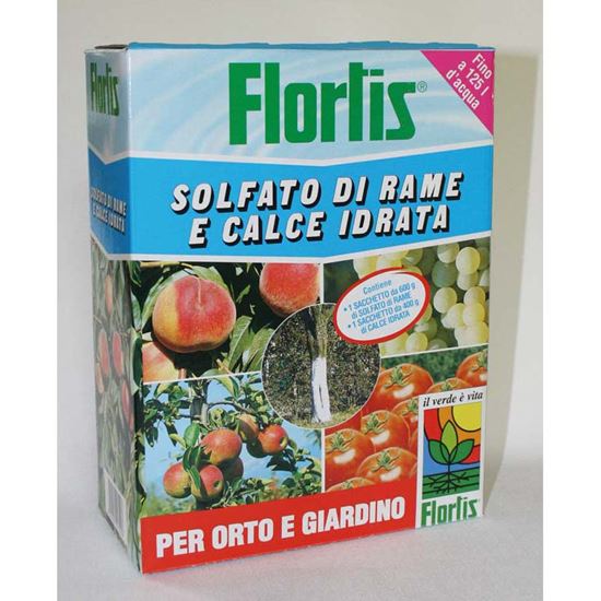 Immagine di CONCIME FLORTIS, POLVERE, SOLFATO DI RAME E CALCE IDRATA, PER ORTO E GIARDINO, 1 KG