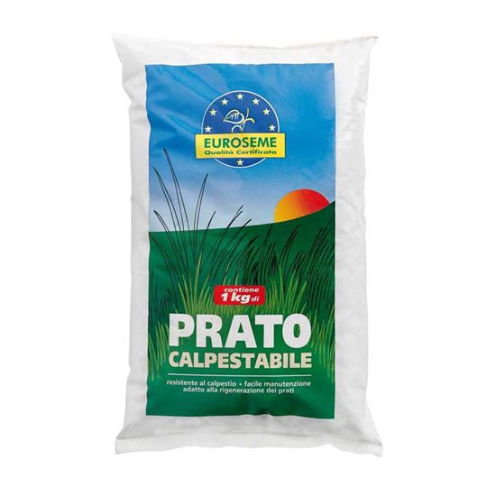 Immagine di SEMI PER PRATO, EUROSEME CALPESTABILE, IDEALE PER LA FORMAZIONE DI TAPPETI ERBOSI RESISTENTI AL CALPESTIO, 1 KG