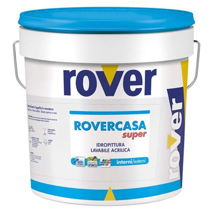 Immagine di IDROPITTURA ROVERCASA SUPER, LAVABILE, ACRILICA PER ESTERNO E INTERNO, COLORE BIANCO, 14 LT